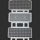 TEST TUBE RACK, FOR 12 & 13MM TUBES, HOLDS 90 TUBES, WHITE, SOLD AS EACH GLOBE 10001076