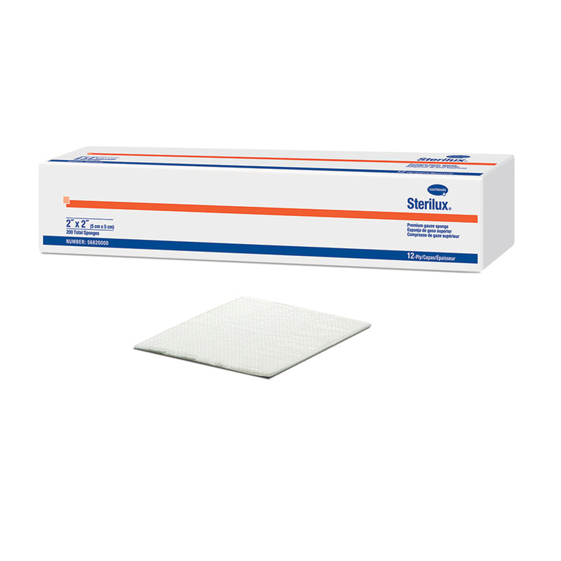 GAUZE SPONGE, 2" X 2", STERILE 2S, 8-PLY, 50/BX, 30 BX/CS, SOLD AS CASE HARTMANN 28