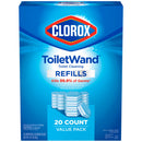 CLOROX® TOILETWAND® DISINFECTING REFILL DISPOSABLE WAND HEADS, 20 COUNT, 4/CS, SOLD AS CASE CLOROX 10001213