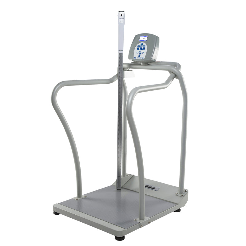 PELSTAR/HEALTH O METER PROFESSIONAL SCALE - DIGITAL 2101KL PLATFORM SCALE WITH HANDRAILS SCALE DIGITAL PLATFORM RAILSPROPLUS 1000LB/454KG (DROP)