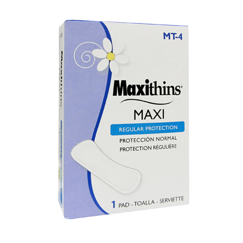 MAXI PAD, ULTRATHIN, REGULAR WITH WINGS, 18/PK, 12 PK/CS, SOLD AS CASE HOSPECO 10000901