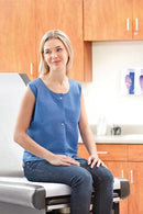 EXAM VEST WITH SNAPS, 31" X 24", BLUE FRONT/ WHITE BACK, 75/CS, SOLD AS CASE GRAHAM 51
