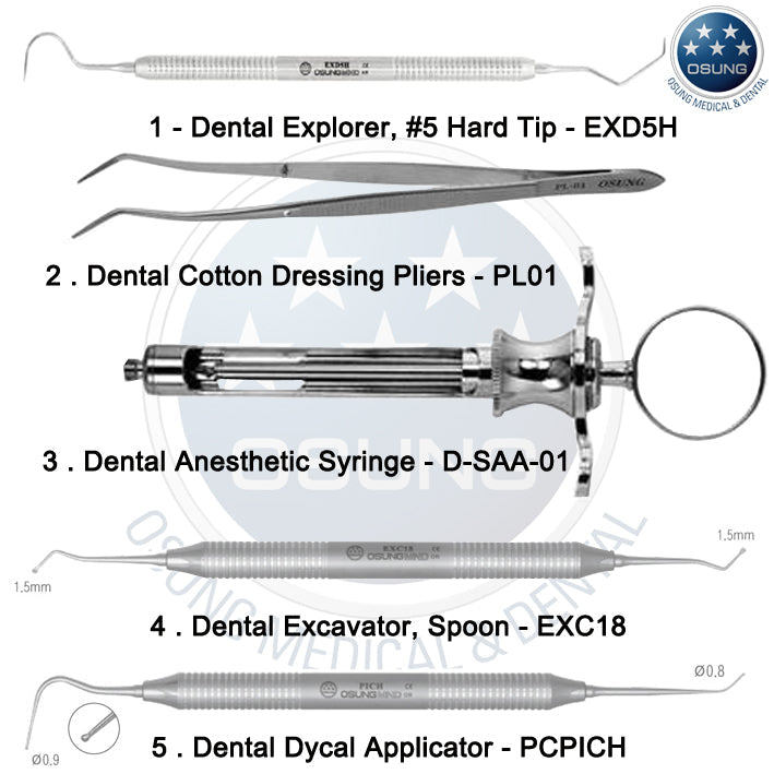 Dental Amalgam Tray Instrument Set - C-1038 - Osung USA