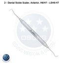 Dental Scaler H6-H7 Light Wt. Metal Handle, 5 Pcs Set - Osung USA