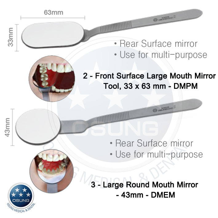 Mouth Mirrors Large Dia Edition 3 Piece Set - C-1043 - Osung USA