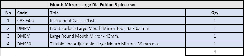 Mouth Mirrors Large Dia Edition 3 Piece Set - C-1043 - Osung USA