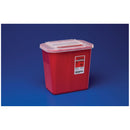 CONTAINER, 2 GAL, RED, CLEAR LID, 10.1"H X 7¼"D X 8½"W, 20/CS, SOLD AS CASE CARDINAL 261