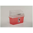 SHARPS CONTAINER, 2 GAL, TRANSLUCENT RED, 17½"H X 6"D X 17"W, 12/CS, SOLD AS CASE CARDINAL 261