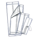 INSERT PAD, 6½" X 17", ADHESIVE STRIP, WHITE, 100/CS, SOLD AS CASE CARDINAL 261