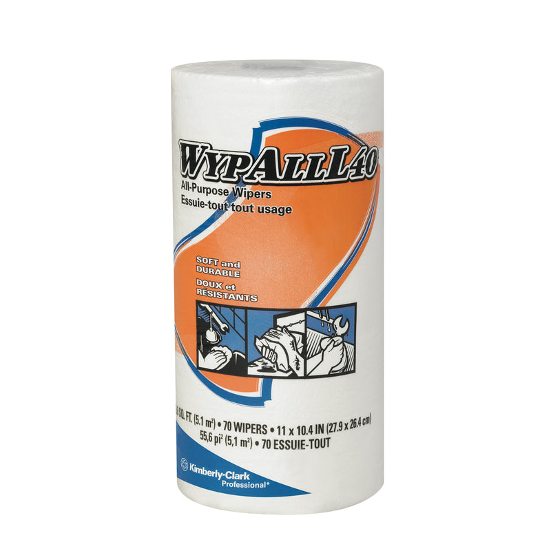 KIMBERLY-CLARK WYPALL® WIPERS WIPER WHT ROLL L40 70/ROLL24/CS