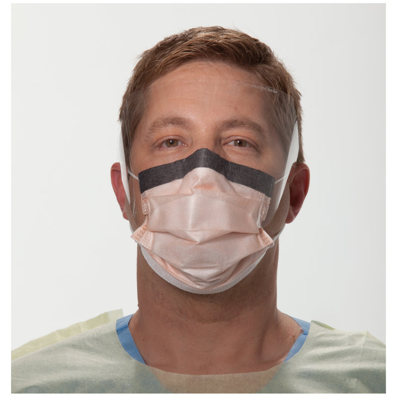 PROCEDURE MASK, FOG-FREE, EARLOOP, ORANGE, 40/BX, 10 BX/CS, SOLD AS CASE O&M 10000979