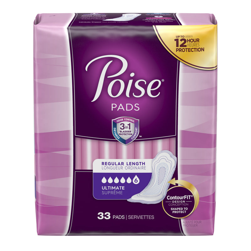 KIMBERLY-CLARK POISE® PADS PAD POISE ULTIMATE 33/PK4PK/CS