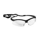 SAFETY GLASSES, CLEAR HARD COAT LENS, BLACK FRAME WITH BLACK TIPS, 12/CS, SOLD AS CASE ANSELL 202