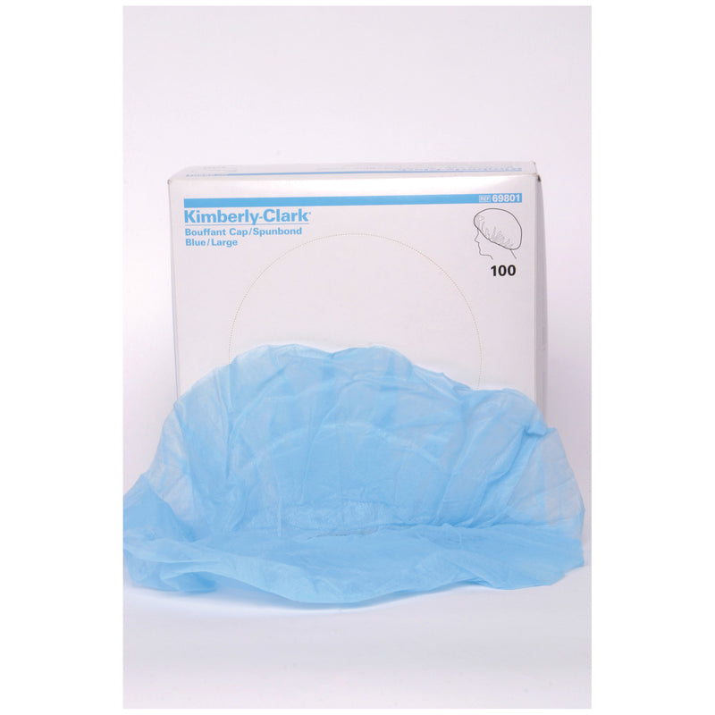 BOUFFANT CAP SPUNBOUND, BLUE, LARGE , 100/CTN, 5 CTN/CS, SOLD AS CASE O&M 10000979