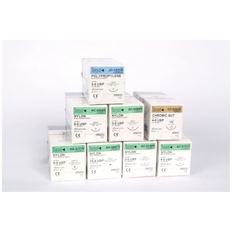 SURGICAL SPECIALTIES LOOK™ OFFICE & PLASTIC SURGERY SUTURES SUTURE PGA BRDED CTD UNDYED18 5-0 PC31 NDL 1DZ/BX