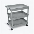 TUB CART, THREE SHELVES , BLACK, 35.25"W X 18"D X 36.25"H, WITH 4" CASTERS , MAXIMUM WEIGHT CAPACITY 400 LBS, ASSEMBLY REQUIRED, SOLD AS EACH LUXOR 10