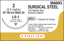 SUTURE, REVERSE CUTTING, SIZE 2, 4-20", MONOFILAMENT B&S24, NEEDLE LS-1, 3/8 CIRCLE, 1 DZ/BX, SOLD AS BOX ETHICON 243