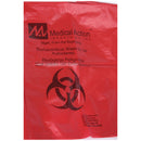 BIOHAZARD BAG, 38" X 45", RED/ PRINTED, 1.75 MIL, 100 RL/CS, SOLD AS CASE MEDEGEN 10000958