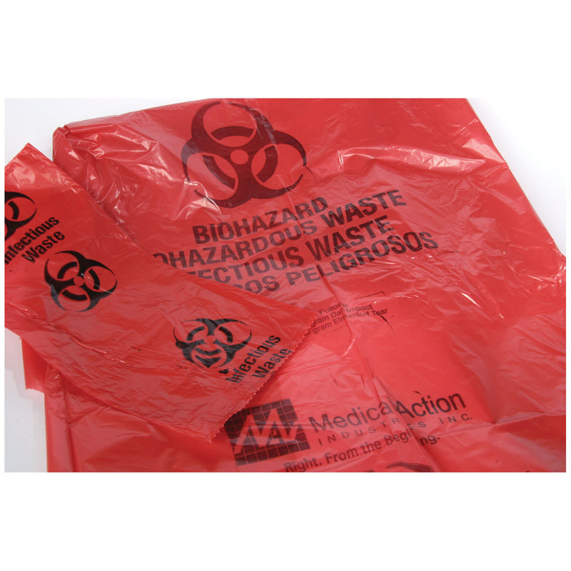 WASTE BAG, 30" X 36" RED, F-CODE SERIES: PASS THE ASTMD1922-67, 480 GRAM ELMENDORF TEST, 1.2 MIL, 20-30 GAL, 250/CS, SOLD AS CASE MEDEGEN 10000958