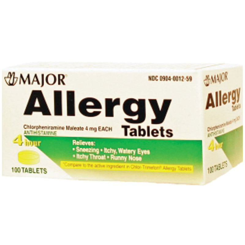 MAJOR ALLERGY TABLETS ALLERGY TABS 4MG 100SNDC00904-0012-59