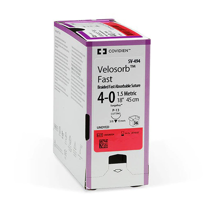 MEDTRONIC POLYSORB™ COATED SYNTHETIC ABSORBABLE SUTURES SUTURE SYN COAT BRD VIOLET SZ0PRECUT 3X18 3DZ/BX