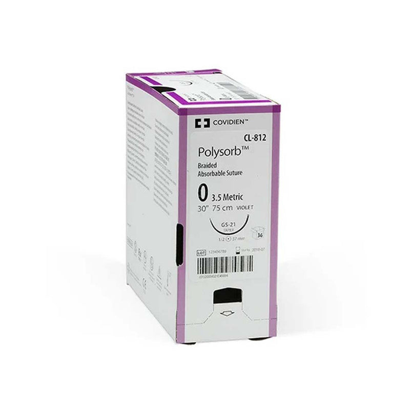 MEDTRONIC POLYSORB™ COATED SYNTHETIC ABSORBABLE SUTURES SUTURE SYN COAT BRD VIOLET 2-0GS10 30 3DZ/BX