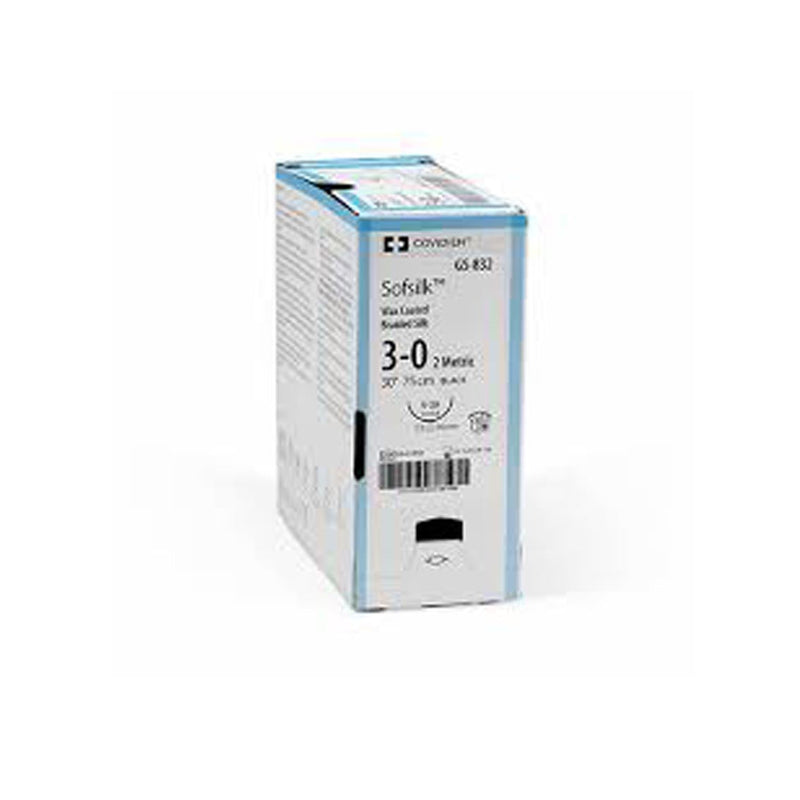 MEDTRONIC SOFSILK™ SILK SUTURES SUTURE BLK BRD SILK 6-0P-10 18 1DZ/BX