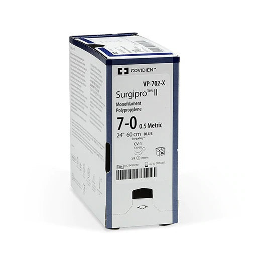 MEDTRONIC SURGIPRO™ II - SURGIPRO™ MONOFILAMENT POLYPROPYLENE SUTURES SUTURE BLU MONO 2-0V20/V20 36 3DZ/BX