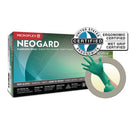 EXAM GLOVES, CHLOROPRENE, PF, LATEX-FREE, TEXTURED FINGERS, GREEN, MEDIUM, 100/BX, 10 BX/CS, SOLD AS CASE ANSELL 202