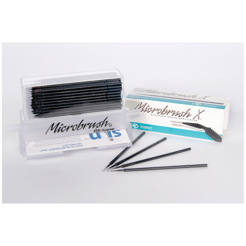 DISPENSER KIT, X-THIN SIZE, BLACK, 1 DISPENSER + 100 APPLICATORS, SOLD AS PACK MICROBRUSH 10000273