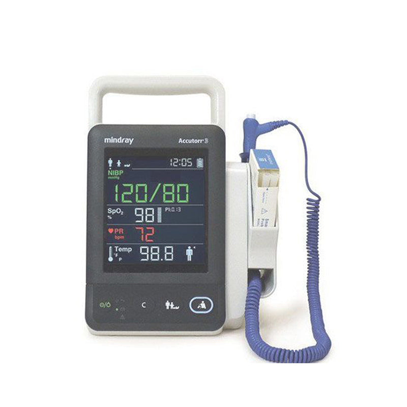 MINDRAY ACCUTORR 3 VITAL SIGNS MONITOR MONITOR ACCUTORR 3 NIBP MASIMOSPO2 SMARTEMP (DROP)