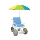 ALL TERRAIN CHAIR, HEALTHCARE GRADE, HEAVY DUTY WHEELS, SWIVEL & RIGID WHEELS, INTERNAL WIDTH: 20", EXTERNAL WIDTH: 24", EXTERNAL , SOLD AS EACH MJM 1