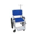 SELF-PROPELLED AQUATIC/REHAB TRANSPORT CHAIR, 18" INTERNAL WIDTH, 24" REAR WHEELS, OPEN FRONT SOFT SEAT AND INDIVIDUAL FOOTREST, 3, SOLD AS EACH MJM 1