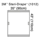 FLUOROSCOPE DRAPE, 35" X 43", TRANSPARENT, 2 ADHESIVE STRIPS & 2 ADHESIVE PATCHES, 10/BX, 4 BX/CS, SOLD AS CASE SOLVENTUM 1