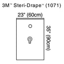 UROLOGY DRAPE, 23" X 95", ADHESIVE STRIP, 2" CIRCLE APERTURE, FINGER COT WITH ADHESIVE, 10/BX, 4 BX/CS, SOLD AS CASE SOLVENTUM 1