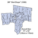 STERI-DRAPE™ GYNECOLOGICAL DRAPE WITH POUCH, 77" X 70", ABSORBENT IMPERVIOUS MATERIAL, PERINEAL/VAGINAL APERTURE, FLUID COLLECTION, SOLD AS CASE SOLVE