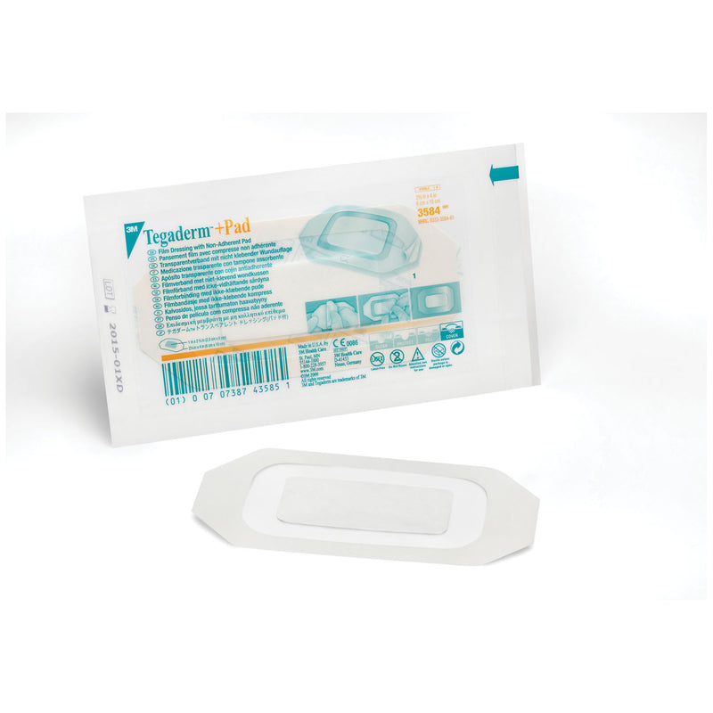 TRANSPARENT DRESSING, 2 3/8" X 4", PAD SIZE 1" X 2 3/8", 50/BX, 4 BX/CS, SOLD AS CASE SOLVENTUM 1