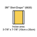 INCISE DRAPE, OVERALL 35" X 23", INCISE 23" X23", 10/BX, 4 BX/CS, SOLD AS CASE SOLVENTUM 1