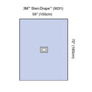 STERI-DRAPE™ ADHESIVE APERTURE DRAPE, 59" X 72", ABSORBENT IMPERVIOUS MATERIAL, OFF-CENTERED OVAL APERTURE, 25/BX, 2 BX/CS, SOLD AS CASE SOLVENTUM 1