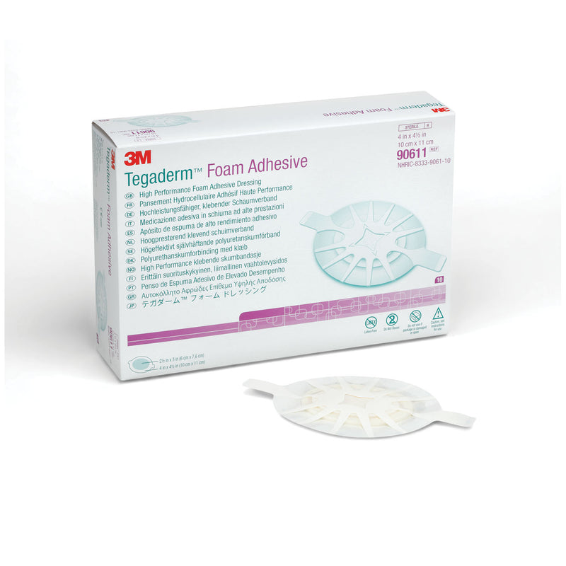 SOLVENTUM TEGADERM™ FOAM ADHESIVE DRESSING DRESSING FOAM ADH OVAL 2.5X310/BX 4BX/CS