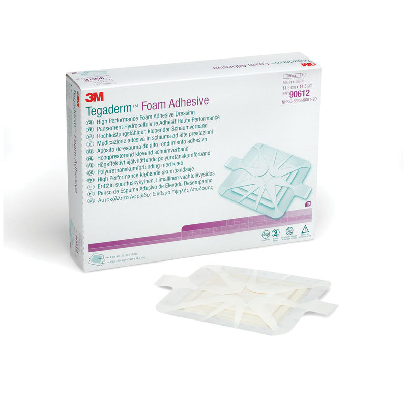 SOLVENTUM TEGADERM™ FOAM ADHESIVE DRESSING DRESSING FOAM ADH SQ 4X410/BX 4BX/CS