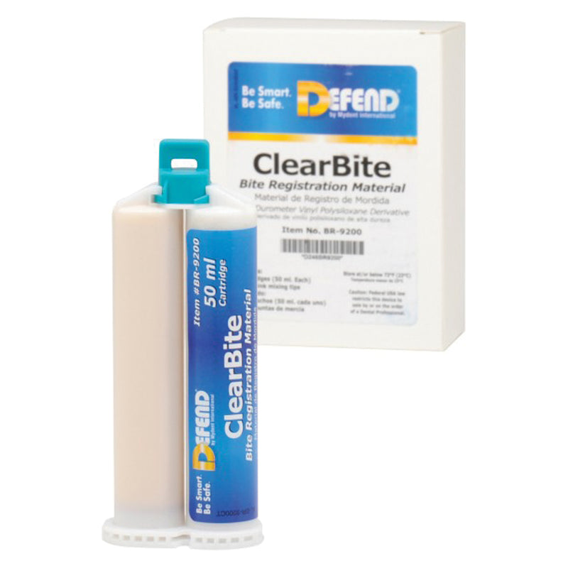 CLEARBITE, UNFLAVORED, 2X50 ML CARTRIDGES + 6 PINK MIXING TIPS/PK, 20PK/CS, SOLD AS CASE MYDENT 10001014
