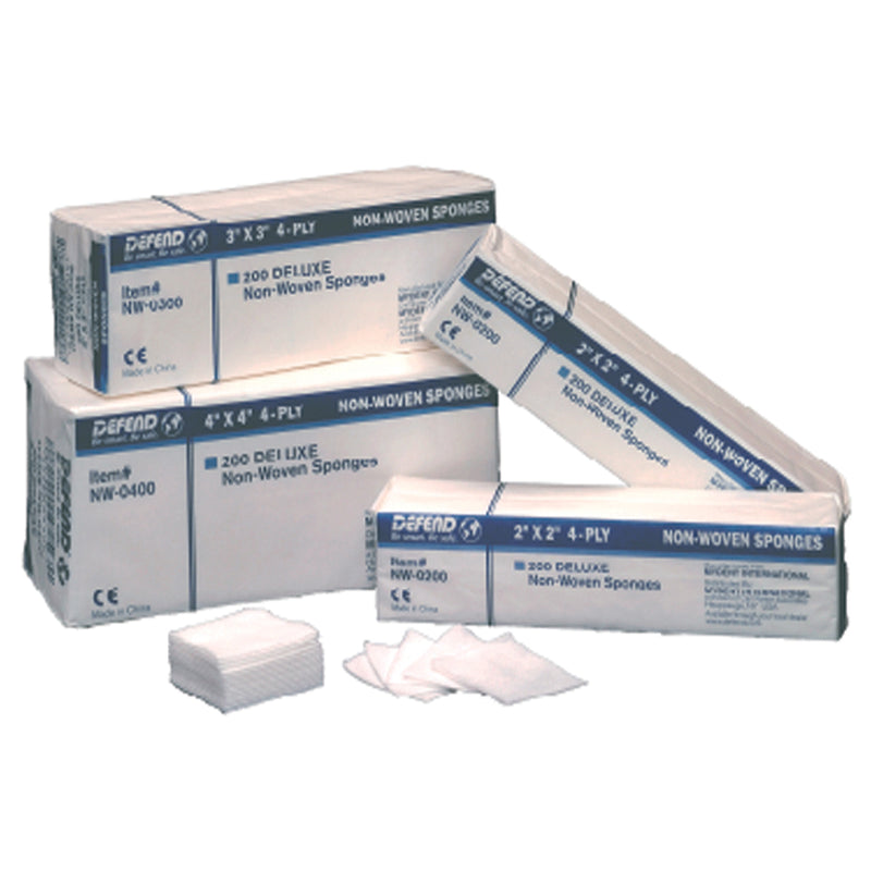 NON-WOVEN SPONGE, 4" X 4", 4-PLY, NON-STERILE. 2000/CS, SOLD AS CASE MYDENT 10001014