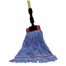 WET MOP PAD, YELLOW MICROFIBER, BLUE BINDING 5" X 28", SOLD AS EACH PRO 10000510