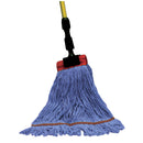WET MOP, MICROFIBER FINISH PAD, BLUE WITH WHITE STRIPE, 5" X 24",, SOLD AS EACH PRO 10000510
