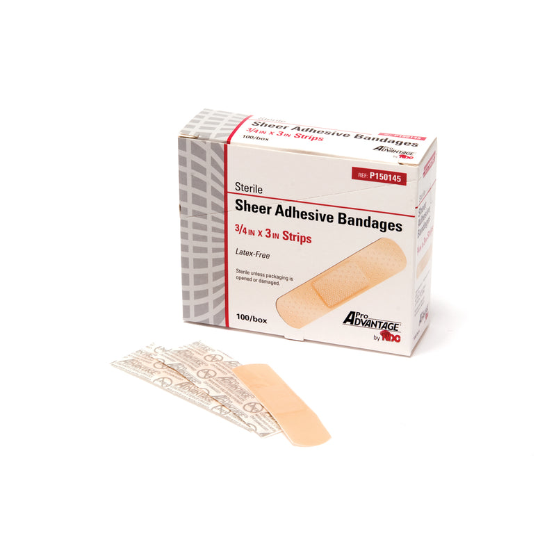 ADHESIVE BANDAGE, STRIPS, 1" X 3", 100/BX, 12 BX/CS, SOLD AS CASE PRO 10000510