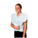 EXAM CAPE, 3-PLY TISSUE, 30" X 21", WHITE, TRADITIONAL FRONT/ BACK OPENING, 100/CS, SOLD AS CASE PRO 10000510