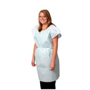 EXAM GOWN, 3-PLY TISSUE, 30" X 42", WHITE, TRADITIONAL FRONT/ BACK OPENING, 50/CS, SOLD AS CASE PRO 10000510