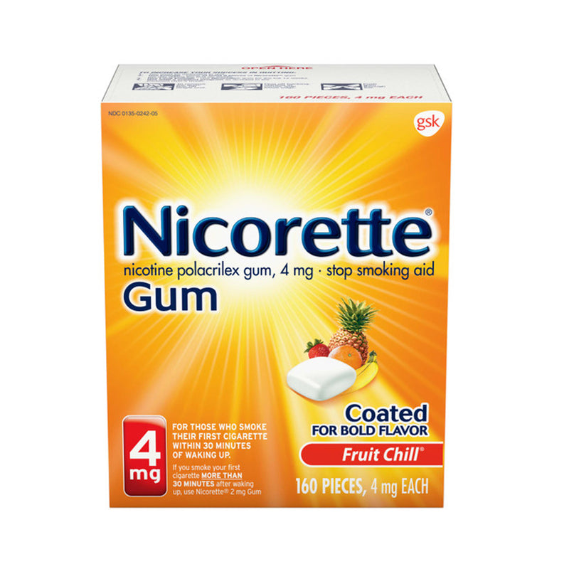 Nicorette Nicotine Polacrilex Gum 4 Mg Fruit Chill, Sold As 20/Carton Glaxo 00135024208
