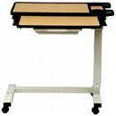 OVERBED TABLE, ECONOMY, SPILL LIP, 15" X 30" TOP, OPAL POWDER COAT, H BASE, SOLD AS EACH NOVUM 10000645